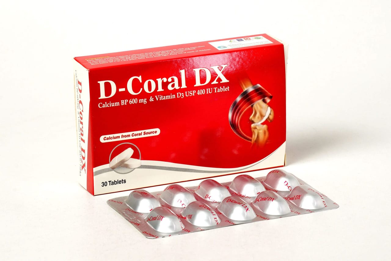 Tablet D-Coral DX 600mg+400iu (30pcs)